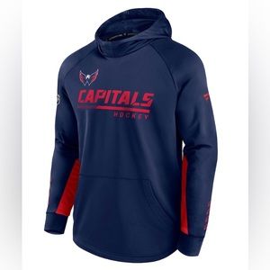 Washington Capitals Fanatics Branded Authentic Pro Locker Room Raglan Hoodie